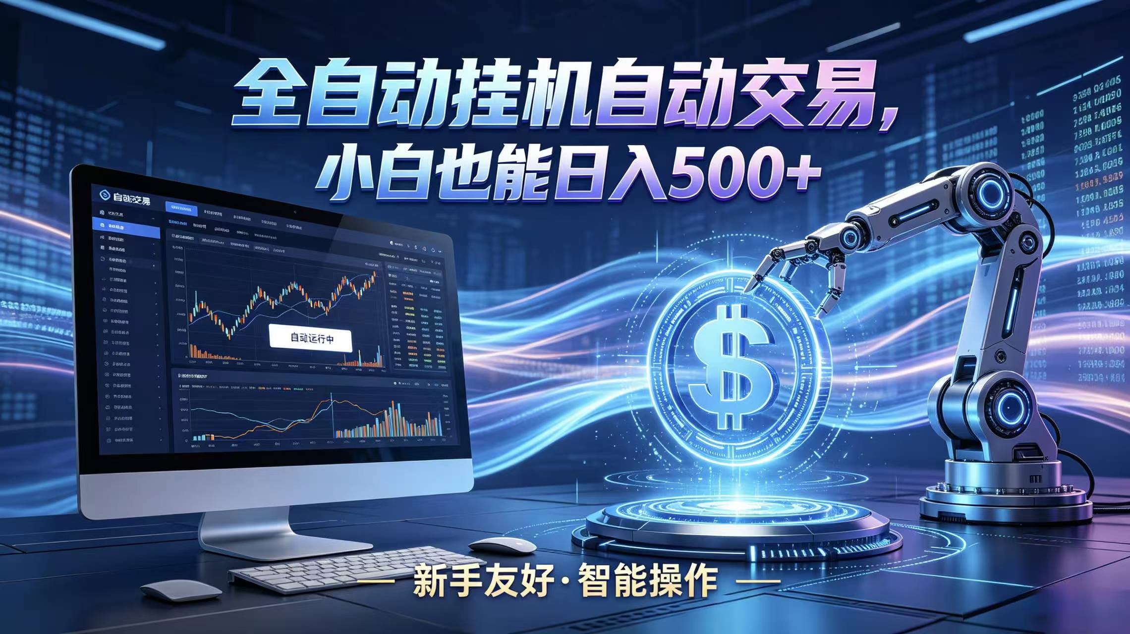 全新智能化交易助手,傻瓜式操作,小白也能快速上手,轻松实现日入500+-小灰云创