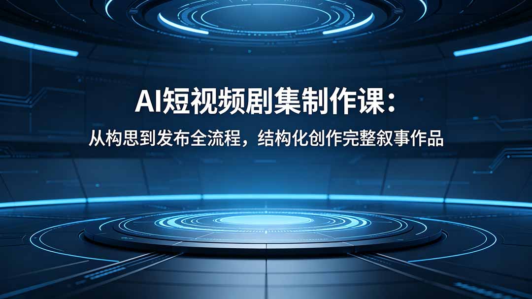 AI短视频剧集制作课：从构思到发布全流程，结构化创作完整叙事作品-小灰云创