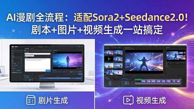 (18400期)AI漫剧全流程:适配Sora2+Seedance2.0!剧本+图片+视频生成一站搞定-小灰云创
