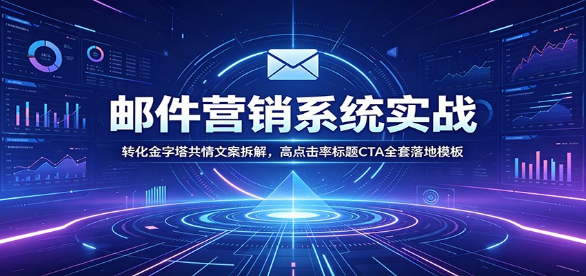邮件营销系统实战：转化金字塔共情文案拆解，高点击率标题CTA全套落地模板-小灰云创