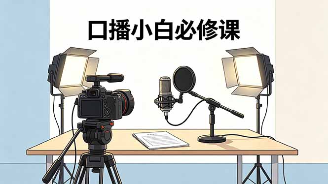 口播小白必修课：录像收音灯光设备+脚本撰写，搭专业级录制场景-小灰云创