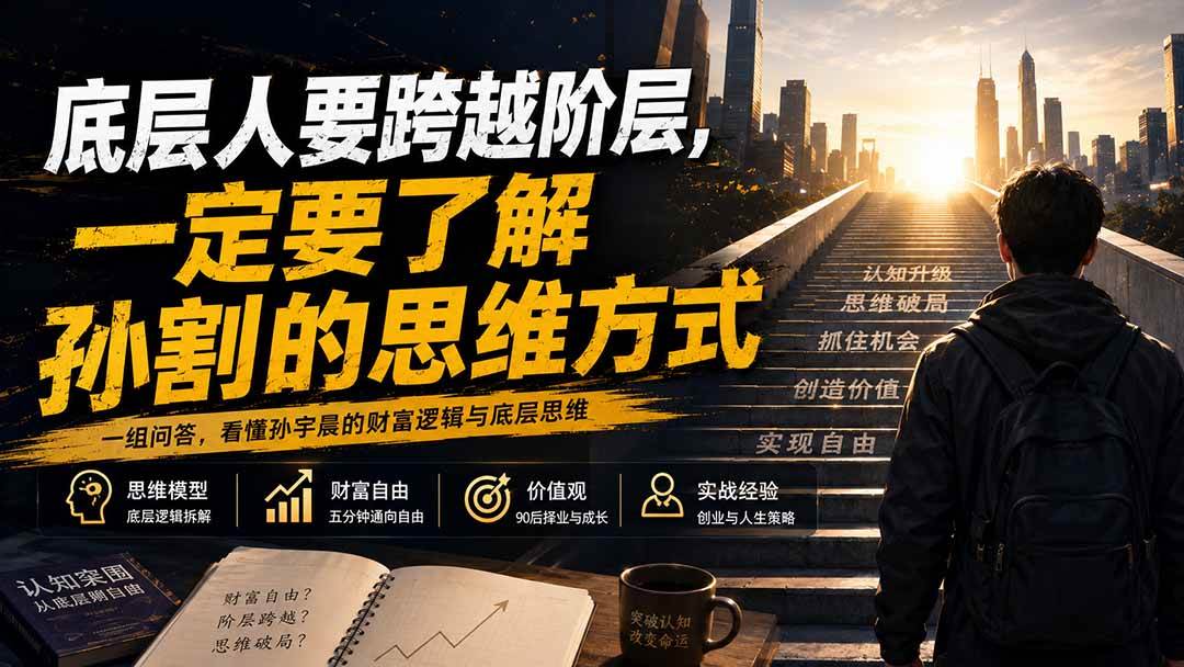 （20040期）付费文章：底层人要跨越阶层，一定要了解孙割的思维方式-小灰云创
