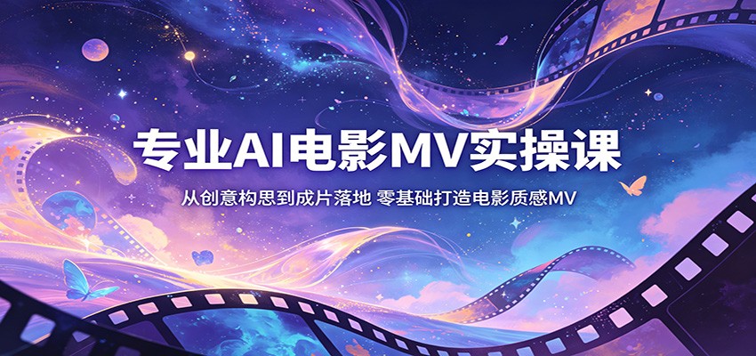 专业AI电影MV实操课：从创意构思到成片落地，零基础打造电影质感MV-小灰云创