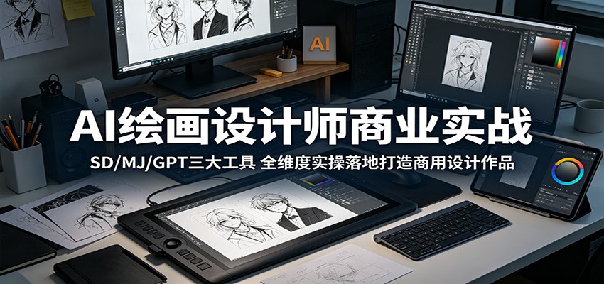 AI绘画设计师商业实战:SD/MJ/GPT三大工具,全维度实操落地打造商用设计作品 AI绘画设计师商业实战:SD/MJ/GPT三大工具,全维度实操落地打造商用设计作品