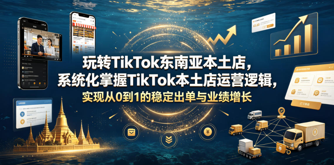 玩转TikTok东南亚本土店，系统化掌握TikTok本土店运营逻辑，实现从0到1的稳定出单与业绩增长-小灰云创