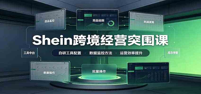 Shein跨境经营突围课:选品测品运营优化,自研工具赋能,破解单量与利润增长困境-小灰云创