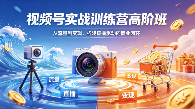 视频号实战训练营高阶班，从流量到变现，构建直播驱动的商业闭环（26年4月）-小灰云创