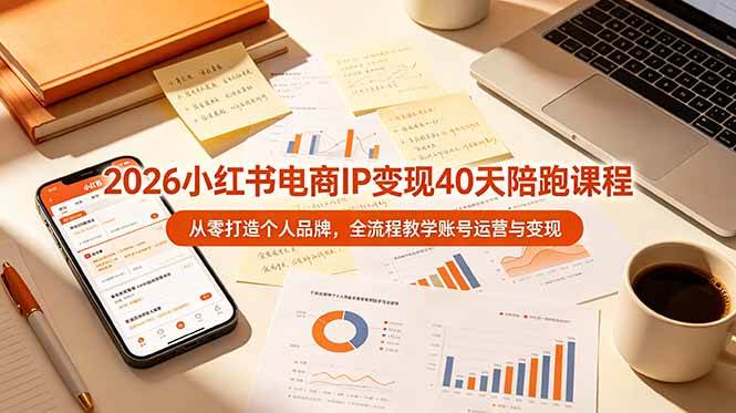 （19103期）2026小红书电商IP变现40天陪跑课程-11期，从零打造个人品牌，全流程教学账号运营与变现-小灰云创