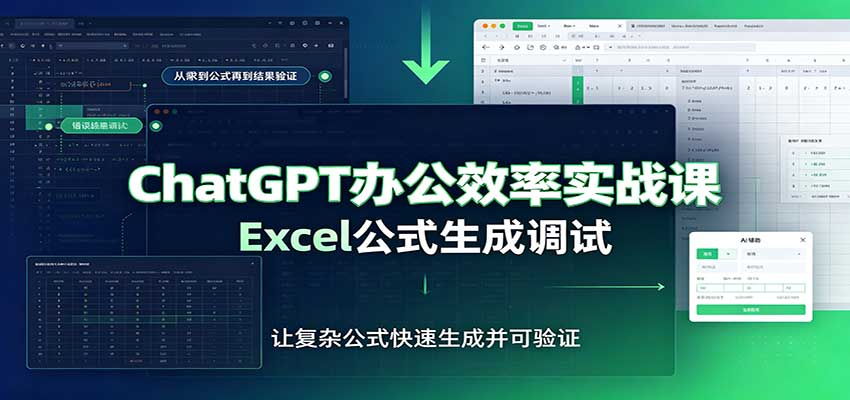 ChatGPT办公效率实战课:提示词技巧,Excel公式生成调试,文档编写教程-小灰云创