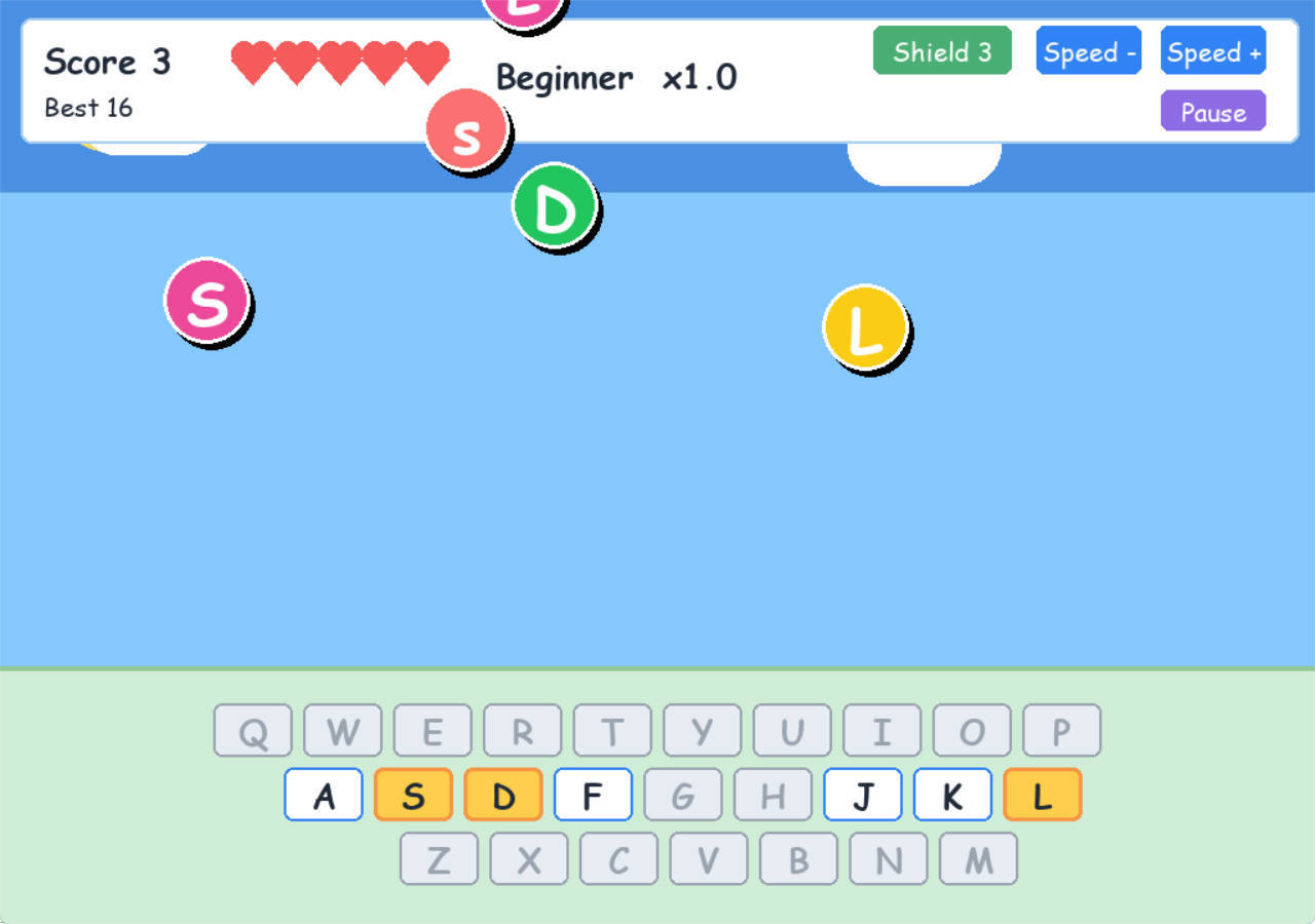 小孩键盘熟练字母大冒险V1.0-小灰云创