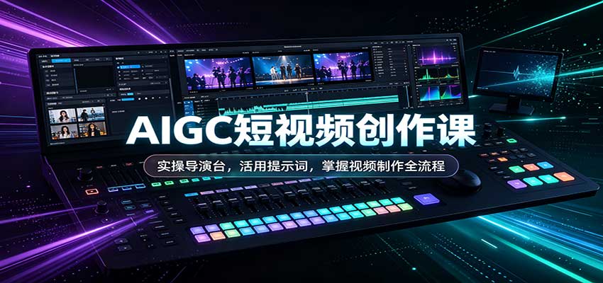 AIGC短视频创作课:实操导演台,活用提示词,掌握视频制作全流程-小灰云创