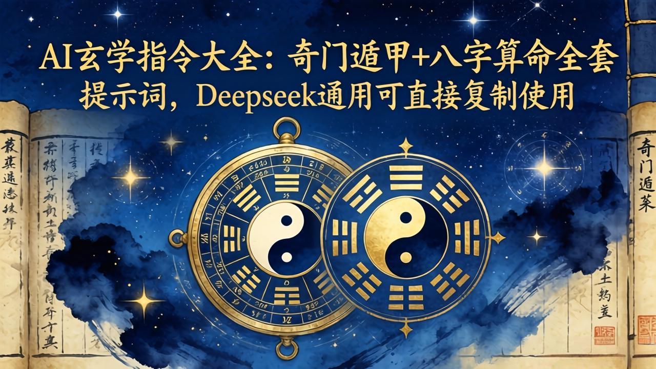 AI玄学指令大全：奇门遁甲+八字算命全套提示词，Deepseek通用可直接复制使用 - 小灰云创-小灰云创