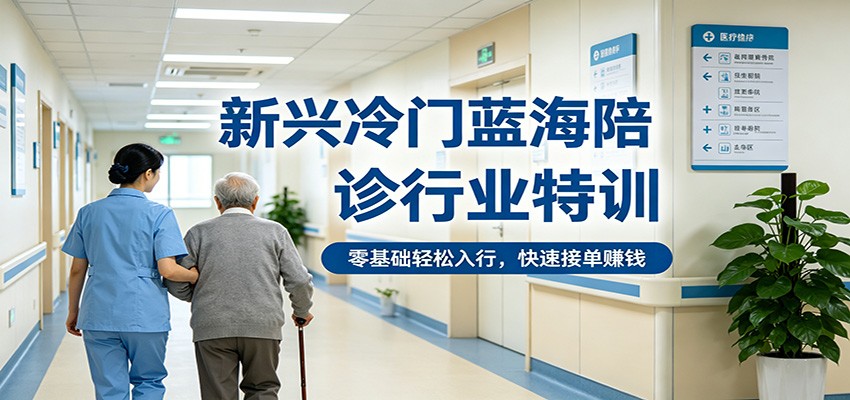 新兴冷门蓝海陪诊行业特训，零基础轻松入行，快速接单赚钱-小灰云创
