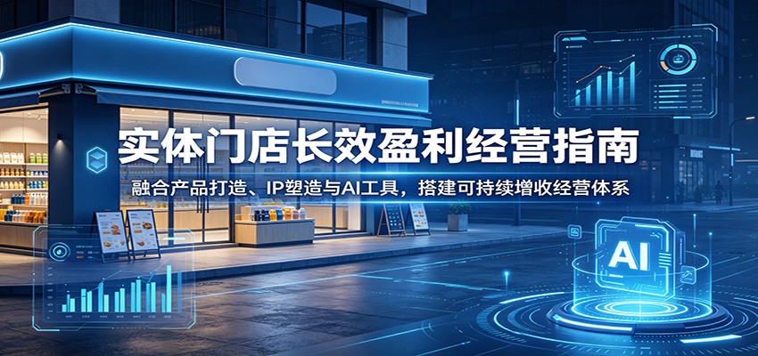 实体门店长效盈利经营指南:融合产品打造、IP塑造与AI工具,搭建可持续增收经营体系-小灰云创