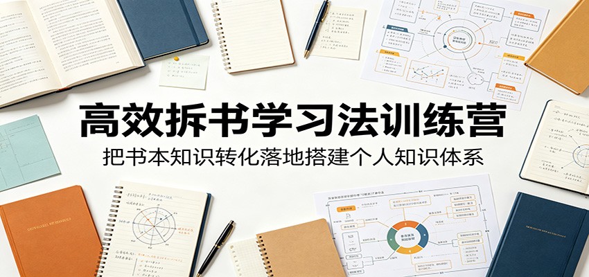 高效拆书学习法训练营,把书本知识转化落地搭建个人知识体系-小灰云创