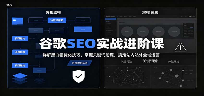 2026谷歌SEO实战进阶课:详解黑白帽优化技巧,掌握关键词挖掘,搞定站内站外全域运营-小灰云创