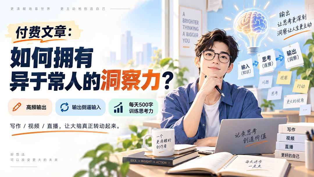 （20558期）付费文章：如何拥有异于常人的洞察力？-小灰云创