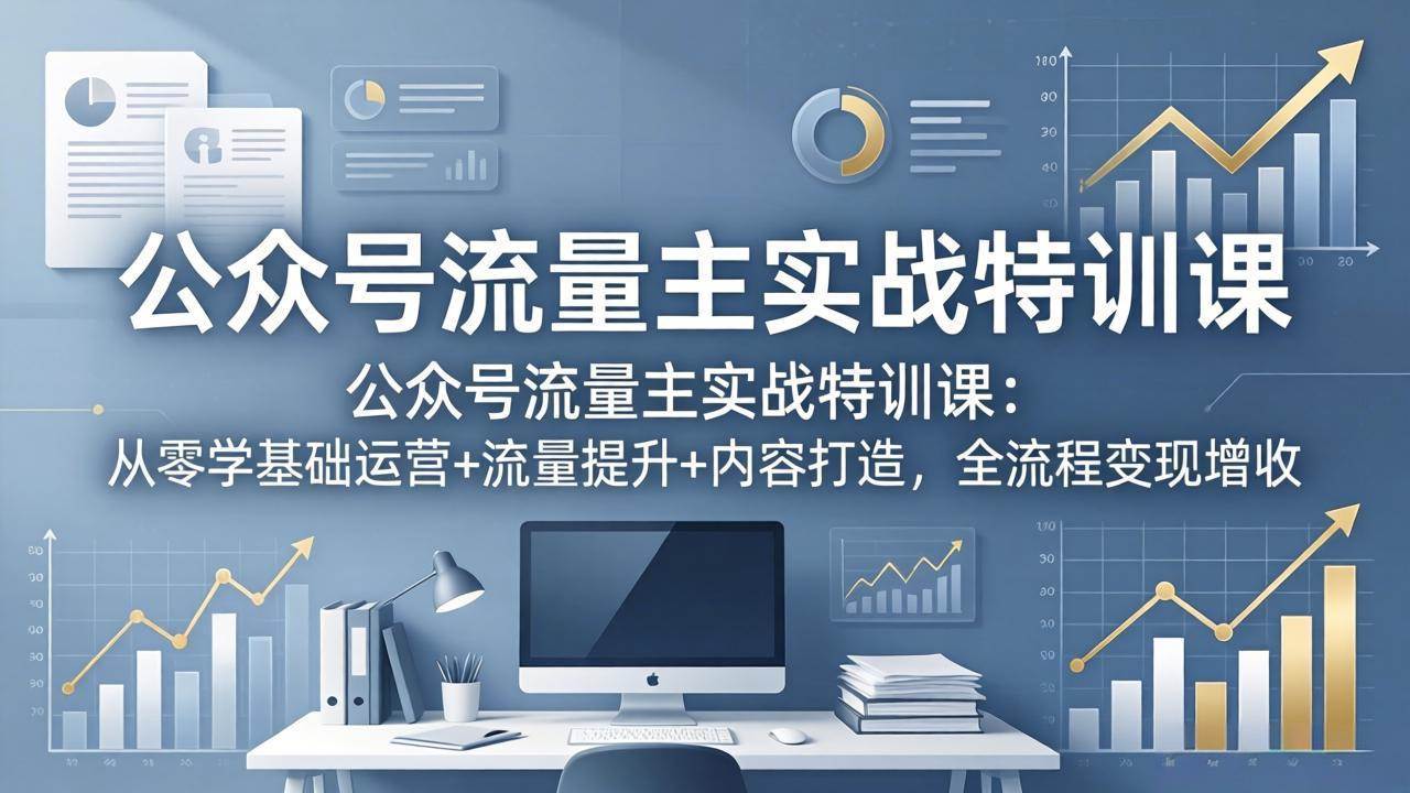 （18072期）公众号流量主实战特训课：从零学基础运营+流量提升+内容打造，全流程变现增收 - 小灰云创-小灰云创
