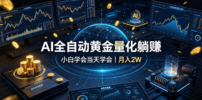 AI全自动黄金量化躺賺：小白学会当天学会，月入2W！【揭秘】-小灰云创