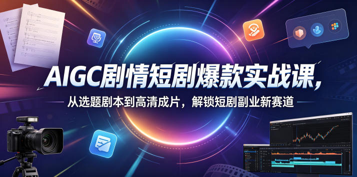 AIGC剧情短剧爆款实战课,从选题剧本到高清成片,解锁短剧副业新赛道(更新0906)-小灰云创