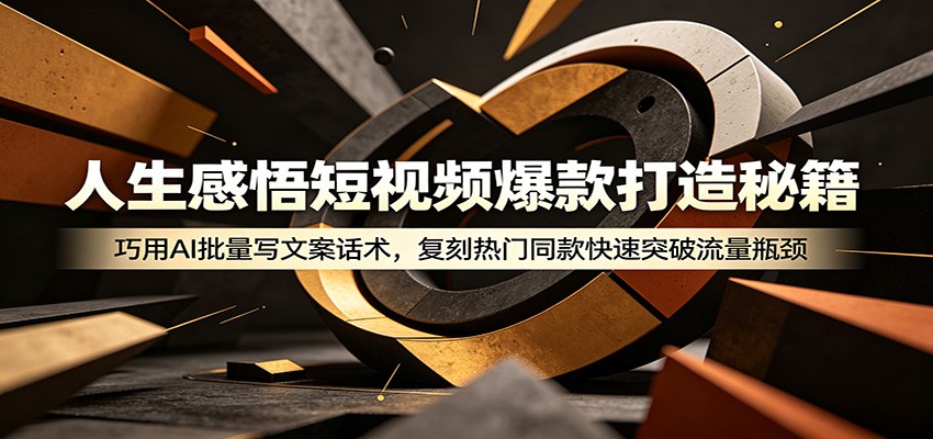人生感悟短视频爆款打造秘籍:巧用A 批量写文案话术,复刻热门同款快速突破流量瓶颈-小灰云创