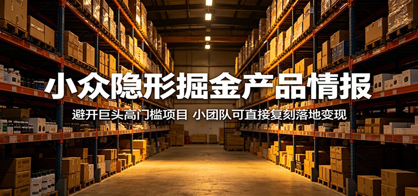 小众隐形掘金产品情报：避开巨头高门槛项目，小团队可直接复刻落地变现-小灰云创
