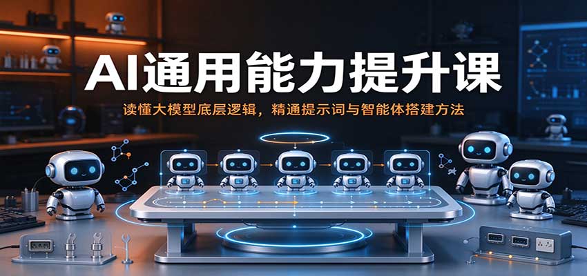 AI通用能力提升课：读懂大模型底层逻辑，精通提示词与智能体搭建方法-小灰云创