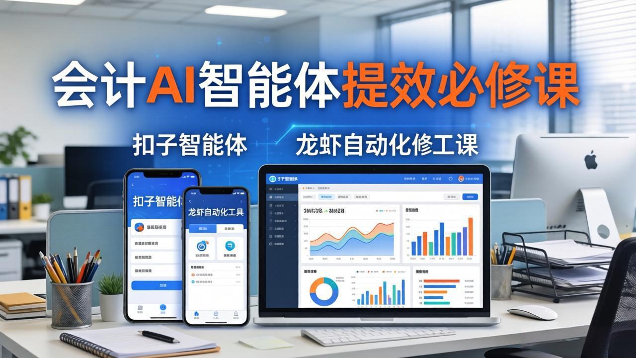 财务会计AI智能体提效必修课：扣子智能体+龙虾自动化+报表分析，一站式提升财务工作效率-小灰云创