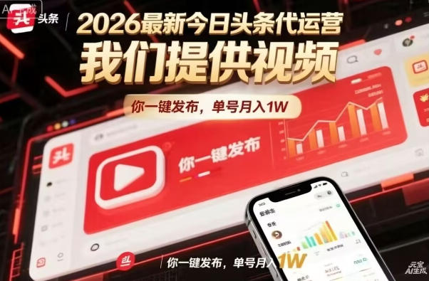 今日头条躺賺模式，你9我1，操作简单，一键发布，单机日入数百，长期合作【揭秘】 - 小灰云创-小灰云创