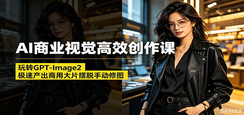 AI商业视觉高效创作课:玩转GPT-Image2,极速产出商用大片摆脱手动修图-小灰云创