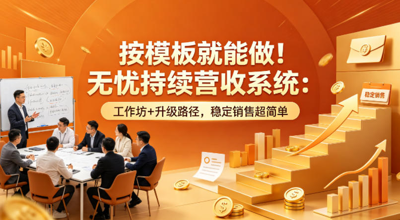 按模板就能做！无忧持续营收系统：工作坊+升级路径，稳定销售超简单【原创双语字幕】-小灰云创