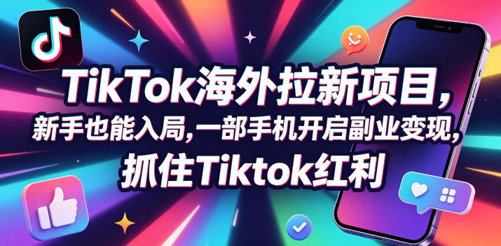 Tc联盟TikTok海外拉新项目,新手也能入局,一部手机开启副业变现,抓住Tiktok红利-小灰云创