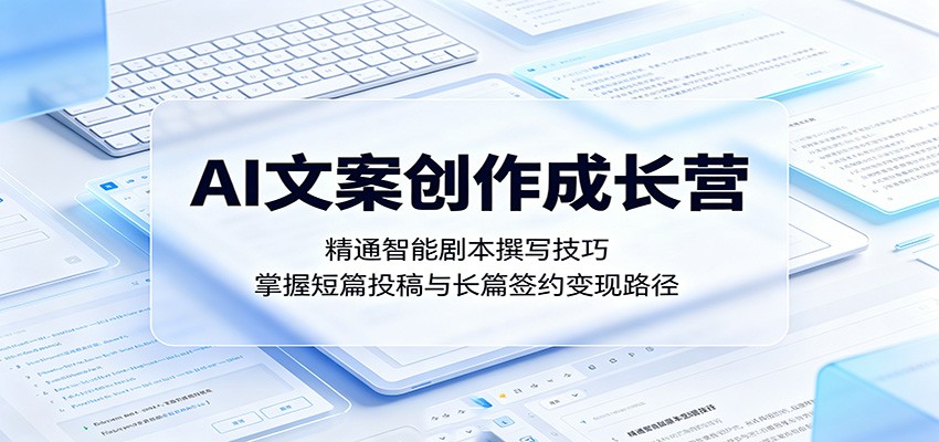 AI文案创作成长营：精通智能剧本撰写技巧，掌握短篇投稿与长篇签约变现路径-小灰云创