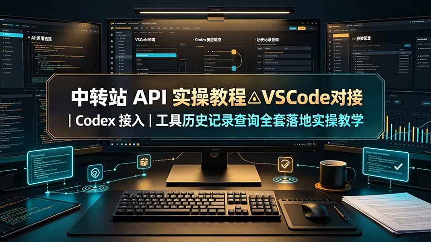 （19520期）中转站 API 实操教程△VSCode 对接｜Codex 接入｜工具历史记录查询全套落地实操教学-小灰云创