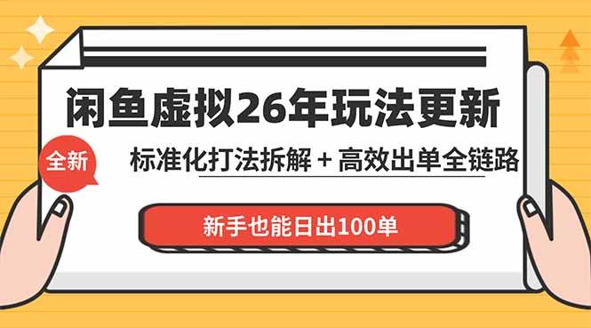 （18296期）闲鱼虚拟从0到1系统化运营课程：标准化打法拆解 + 高效出单全链路教学，新手也能日出100单-小灰云创