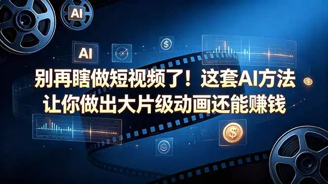 别再瞎做短视频了！这套 AI 方法让你做出大片级动画还能赚钱【原创双语字幕】-小灰云创