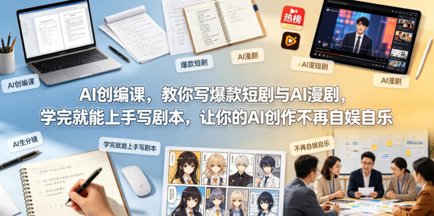 AI创编课,教你写爆款短剧与AI漫剧,学完就能上手写剧本,让你的AI创作不再自娱自乐(更新0521)-小灰云创