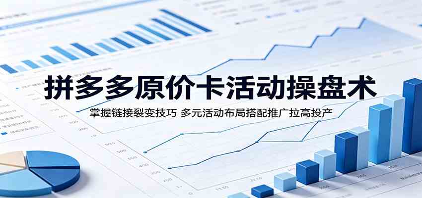 拼多多原价卡活动操盘术：掌握链接裂变技巧，多元活动布局搭配推广拉高投产-小灰云创