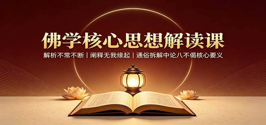 佛学核心思想解读课:解析不常不断,阐释无我缘起,通俗拆解中论八不偈核心要义-小灰云创