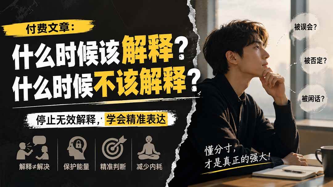 (20223期)付费文章:什么时候该解释?什么时候不该解释?-小灰云创