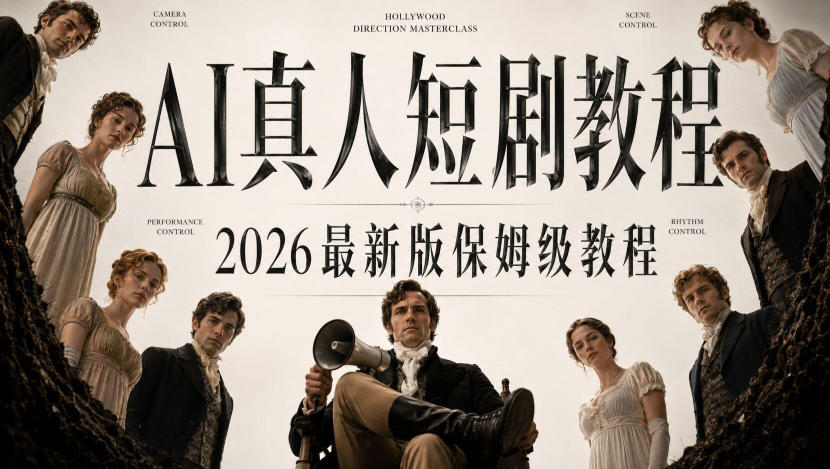 AI真人短剧制作全流程,AI视频大佬专为零基础研制的AI短剧教程,保姆级教程,新手一学就会!-小灰云创