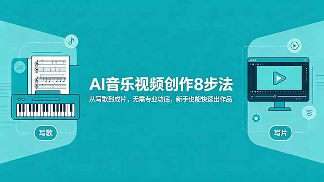 （18340期）AI音乐视频创作8步法：从写歌到成片，无需专业功底，新手也能快速出作品-小灰云创