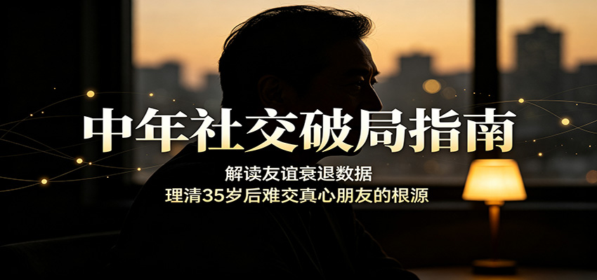 中年社交破局指南：解读友谊衰退数据，理清35岁后难交真心朋友的根源-小灰云创
