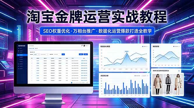 (18507期)2026 淘宝金牌运营实战教程,SEO权重优化万相台推广,数据化运营爆款打造全教学-小灰云创
