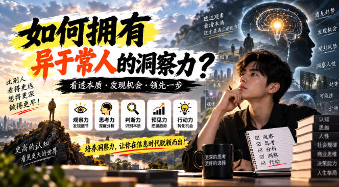 某公众号付费文章：如何拥有异于常人的洞察力？-小灰云创