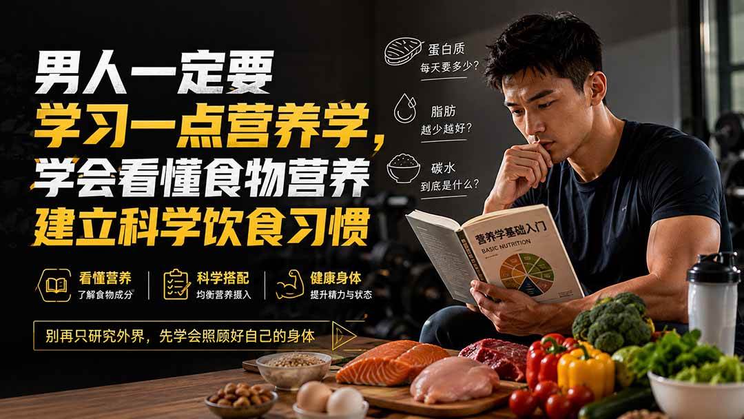 (20055期)付费文章:男人一定要学习一点营养学,学会看懂食物营养建立科学饮食习惯-小灰云创