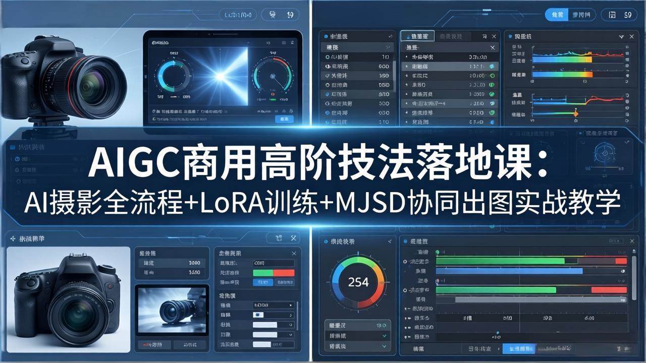 （18254期）AIGC商用高阶技法落地课：AI摄影全流程+LoRA训练+MJSD协同出图实战教学-小灰云创