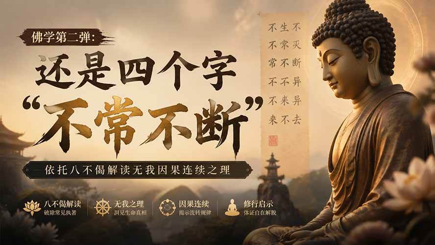 (19779期)付费文章:佛学第二弹:还是四个字“不常不断”依托八不偈解读无我因果连续之理 (19779期)付费文章:佛学第二弹:还是四个字“不常不断”依托八不偈解读无我因果连续之理