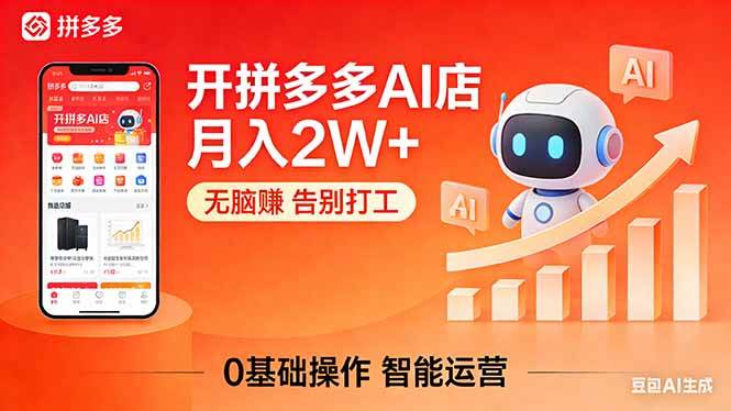 （17947期）开一家拼多多AI店，月入2W+，无脑赚，告别打工，附SOP手册 - 小灰云创-小灰云创