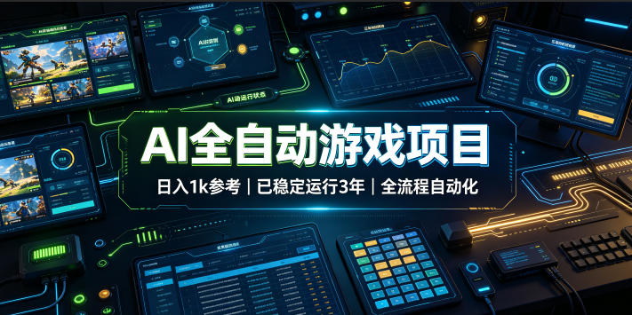 AI全自动游戏项目，日入1k，已稳定运行3年躺賺，全流程自动化！【揭秘】-小灰云创